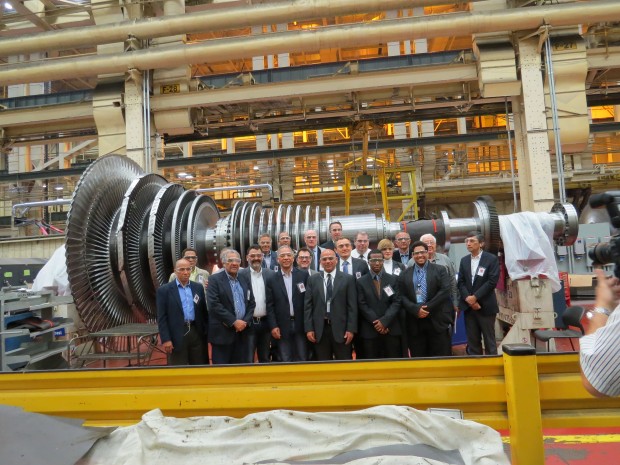 Ruben Bichara, Jose Rafael Santana, Jeremias Santana, David Cavallo, en visita planta GE.