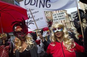 AMSTERDAM-PROTESTA PROSTITUTAS